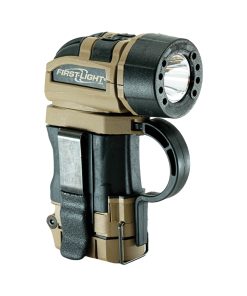 TORQ Tactical flashlight with white light, multiple colored LED options, and tactical strobe.