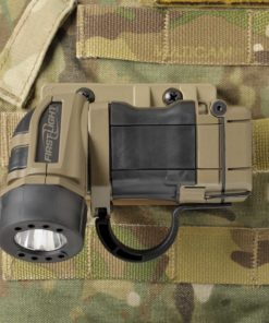 TORQ MED tactical flashlight affixed with TRS MOLLE Mount.